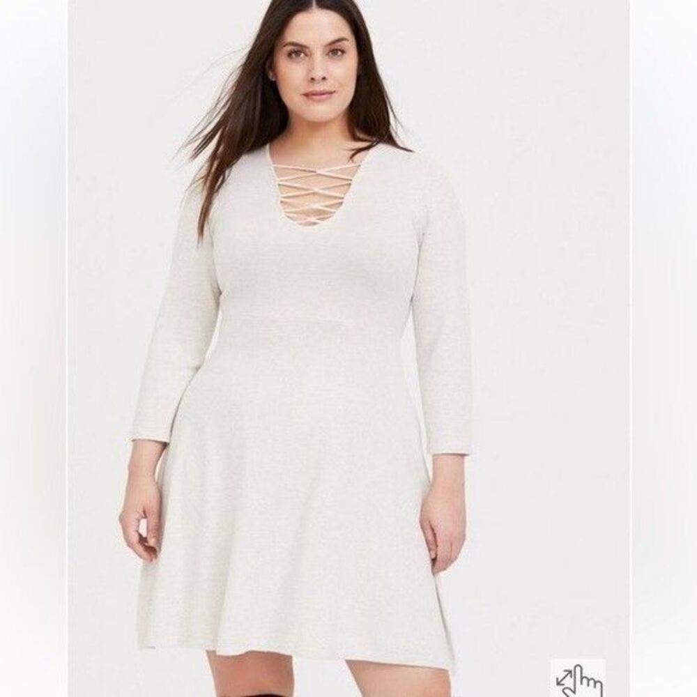 Torrid Size 1X Mini Sweater Skater Dress K26